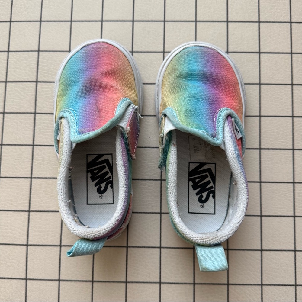 Vans Toddler Classic Slip-On Rainbow Shoes 6